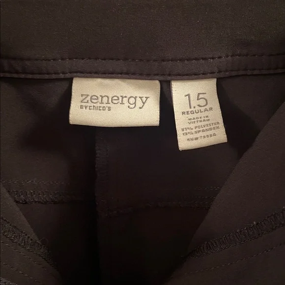 Women’s Zenergy by Chico’s black travel pant size 1.5 - Picture 2 of 7